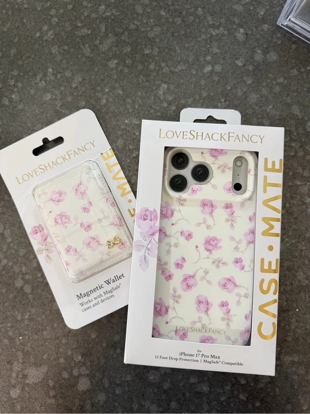 LoveShackFancy Floral 17 Pro Max iPhone Case with Matching Magnetic Wallet